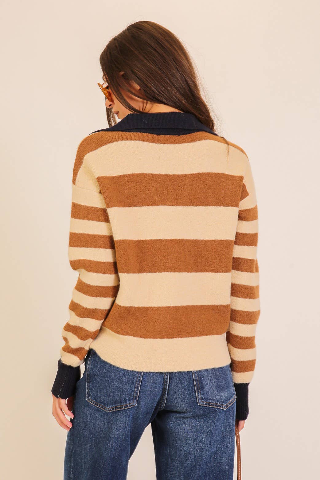 Vanilla Monkey - Venta al por mayor Jersey de punto - Mujer - Jersey Polo de Punto a Rayas con Cuello2