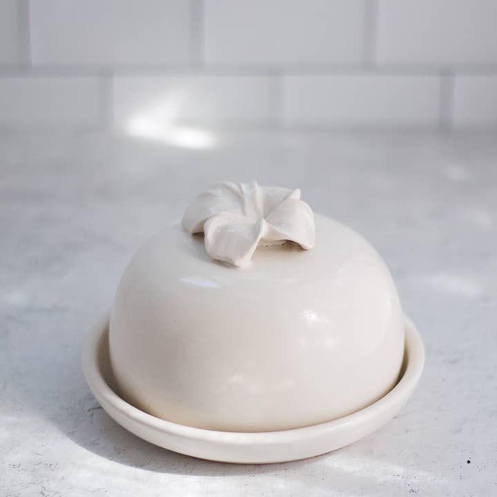 Erica Moore Pottery - Wholesale Butter Dish - Blossom Butter Dish1