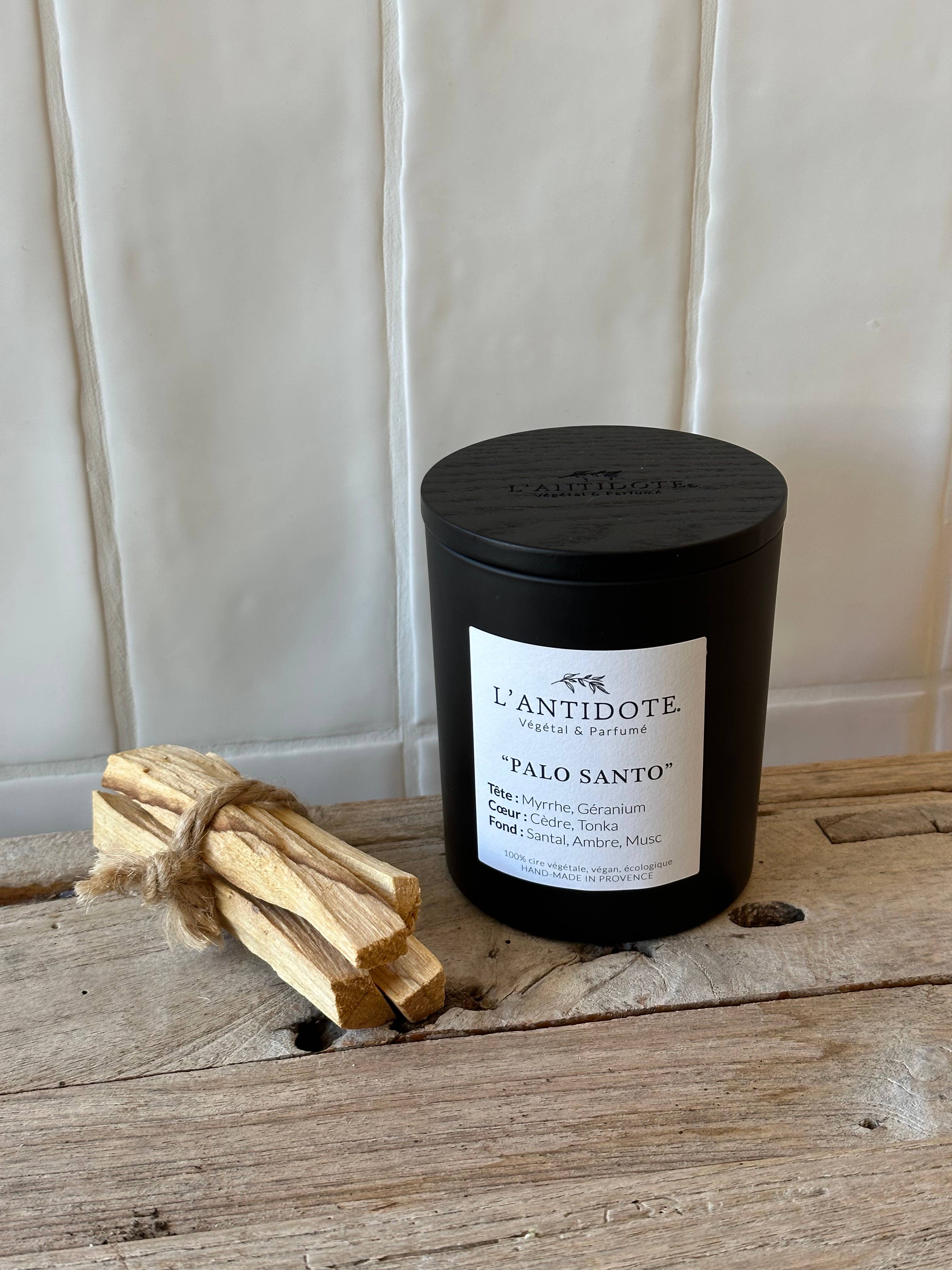 L'ANTIDOTE - Vendita all'ingrosso Candela in vasetto - Candela profumata PALO SANTO2