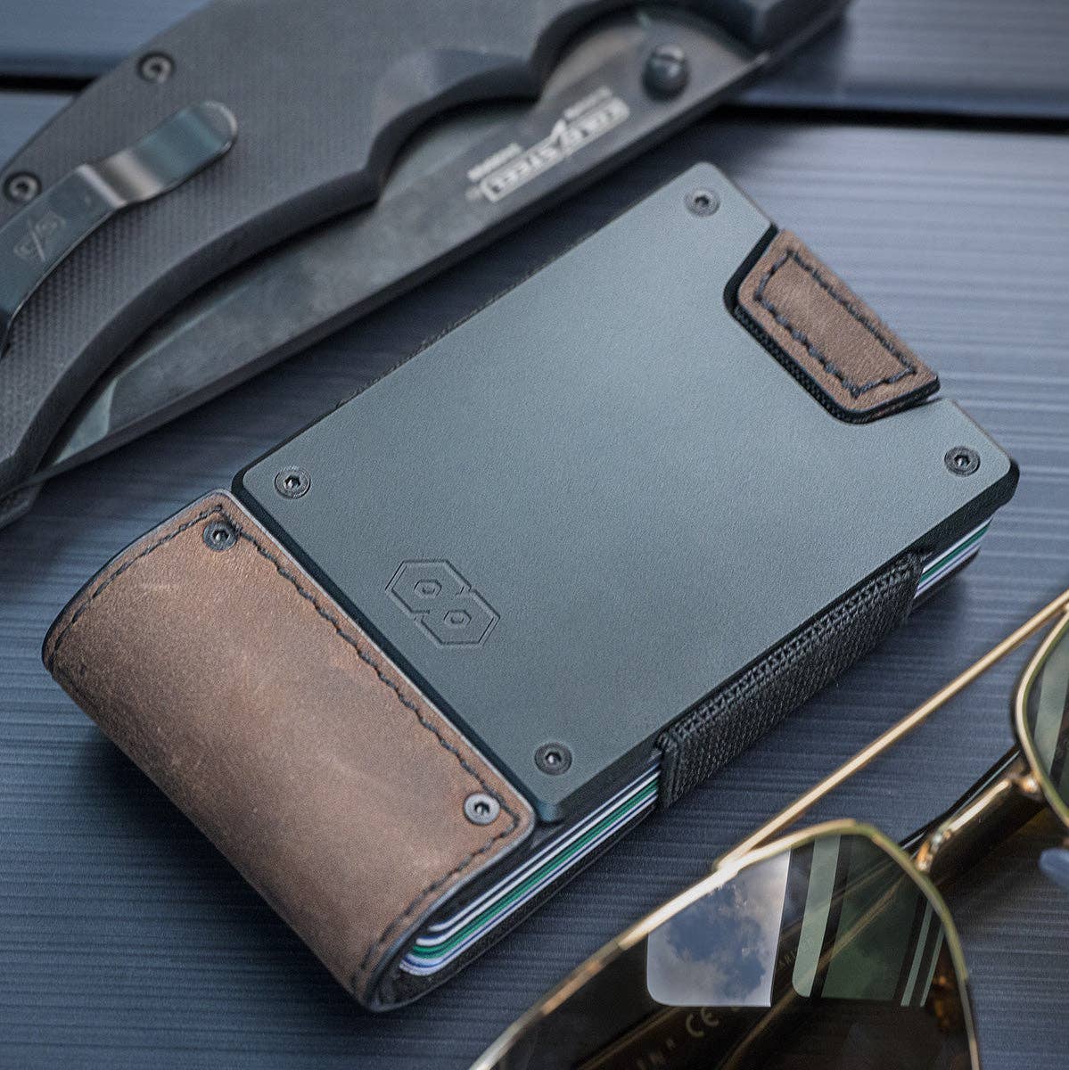 PROOF Wallets - Wholesale Wallet - Men's - PROOF Wallet | The Founder | Top Grain Bomber Leather & Dark Gunmetal4