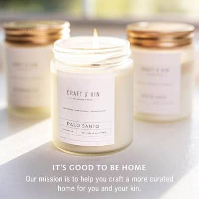 Craft & Kin - Wholesale Jar/Filled Candle - Palo Santo Aromatherapy Soy Scented Candle6