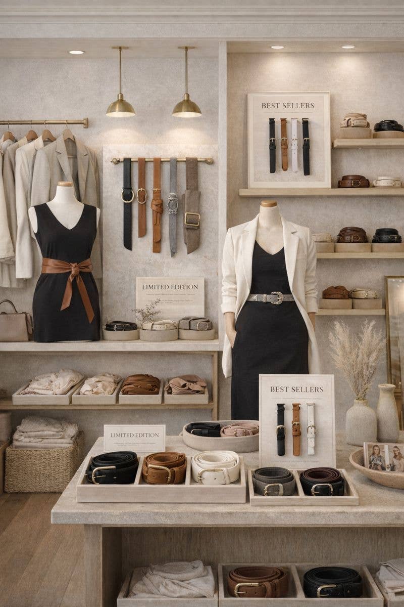 ADA Collection Belts - Wholesale Belt - Women's - Wrap Belt – Adjustable One-Size | Black Suede4