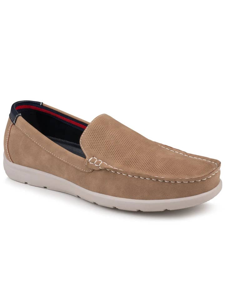 BeShoes Distribuição - Wholesale Loafers - Men's - Men's Taupe Leather Shoes Uauh® -2151jn162t