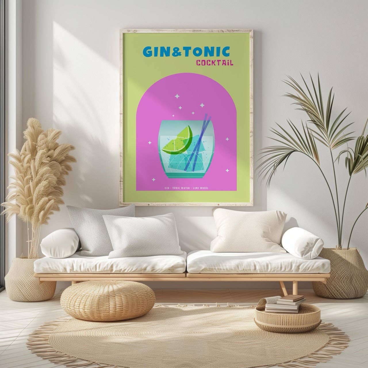 House Prints – wholesale Poster – Modern Refreshing Gin and Tonic Cocktail Drink - Rolled Poster Wall Art Print1