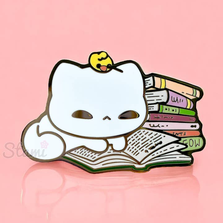 The Purr-fect Book Pin for wholesale by Stami Studios