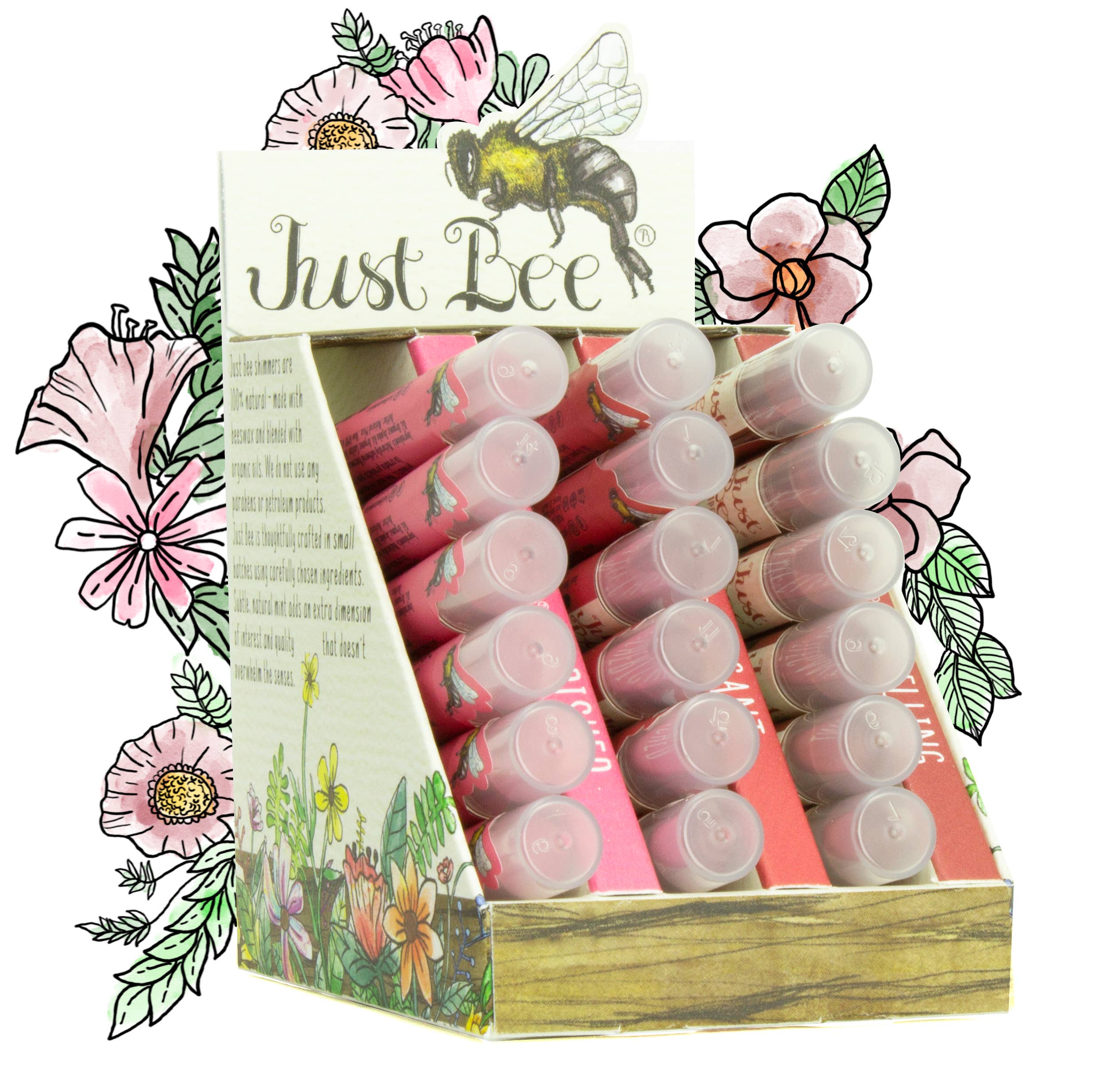 Just Bee - Wholesale Lip Stain/Dye/Tint - Lip Shimmer - Dark Collection Starter Display1