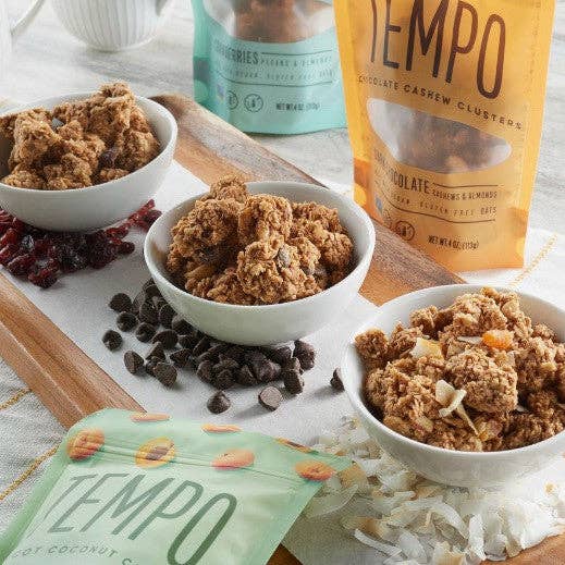 Tempo Granola - Wholesale Granola - Cranberry Pecan Almond Granola Clusters 4oz. (12 bag case)