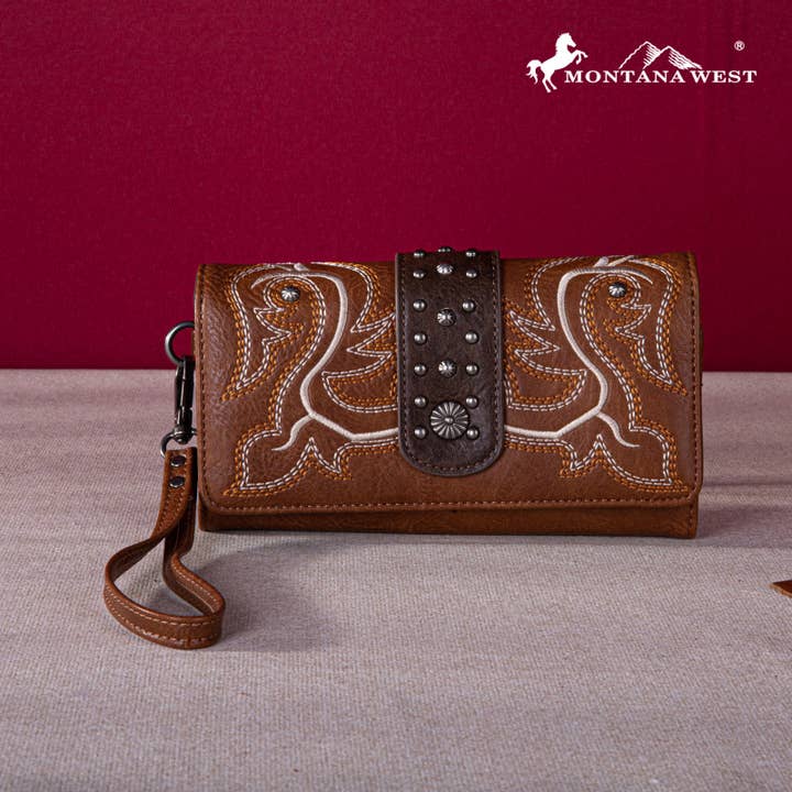 Montana West - Wholesale Wallet - Women's - MW1247-W002 Montana West Embroidered Collection Wallet