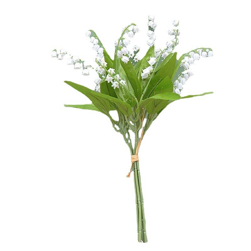 Sweet Home Deco – wholesale Artificial flowers – 16''T Faux Lily of The Valley Flower Bunch, 6 Single Stems2