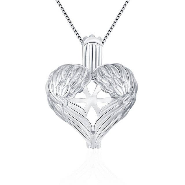 Sterling Silver Necklace Angel Wings for wholesale by Island Pearl Traders