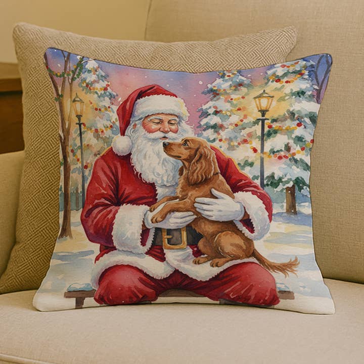 Boykin Spaniel con Cuscino di Babbo Natale 18x18 FNT1017 per la vendita all'ingrosso da parte di Caroline's Treasures