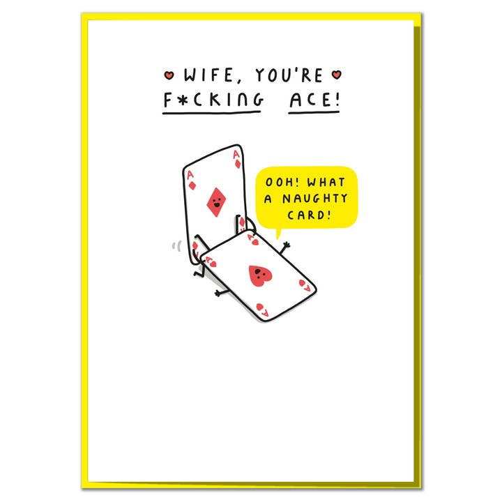 Wife, You're F***ing Ace! Funny Valentine's, Anniversary for wholesale by Mungo And Shoddy