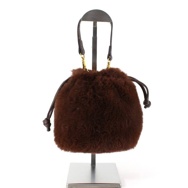 Pretty Persuasions - Wholesale Crossbody bag – Women's - P23091 Faux Fur Drawstring Bucket Crossbody Bag8