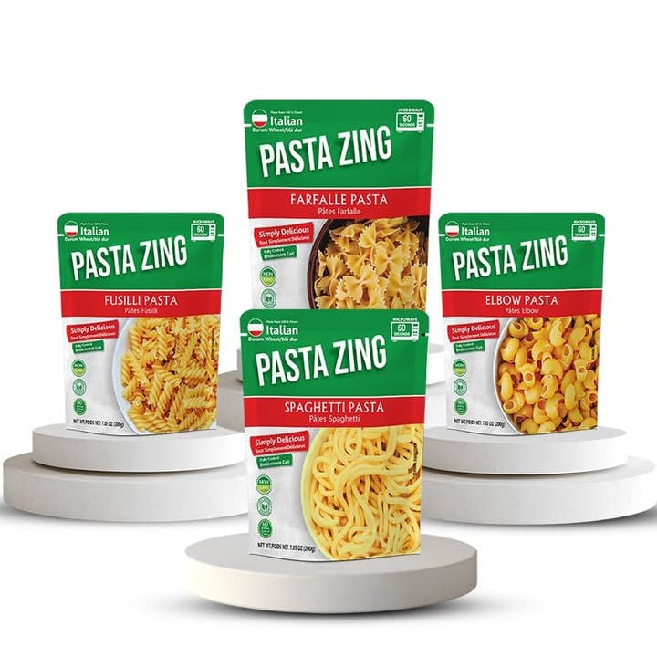 Pasta Zing Pasta 2 Farfalle, 3 Spaghetti, 1 Fusilli, 1 Elbow for wholesale by Regal Kitchen Foods