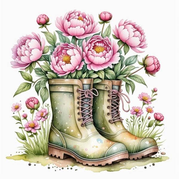 Garden Boots DIY Painting Kit ~ 2 sizes for wholesale by The Boozy Bookworm Art Kits