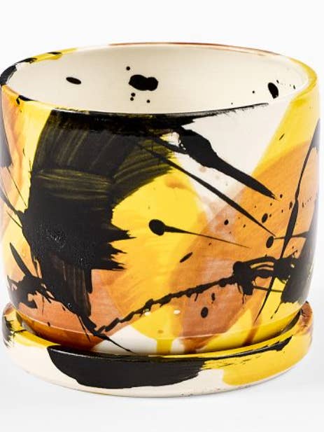 Splash Planters W/ Drip Plates - Safari for wholesale by SampleHAUS