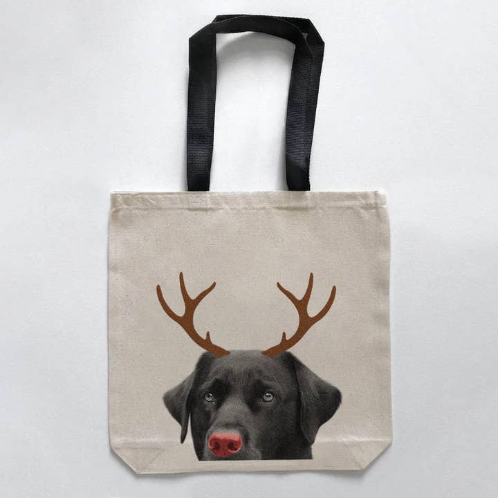 Reindeer Supply Lab 3 (Black) Canvas Tote for wholesale by Perkie Prints