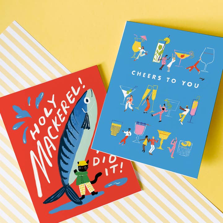 Karen Schipper - Wholesale Congratulations card - Holy Mackerel - Fish Pun Congratulations Card2