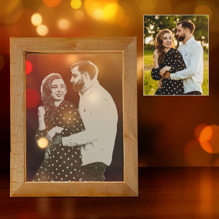 CanvasChamp - Wholesale Picture Frame - Custom 3D Photo Lamp - Engraved Picture Night Light2