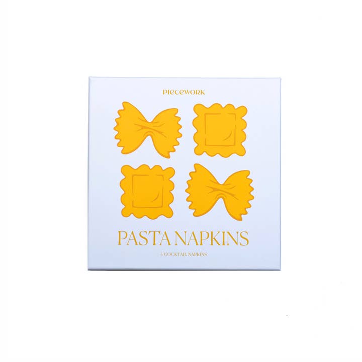 Piecework - Wholesale Dinner & Cloth Napkin - Pasta Cocktail Napkins - Set Of 4