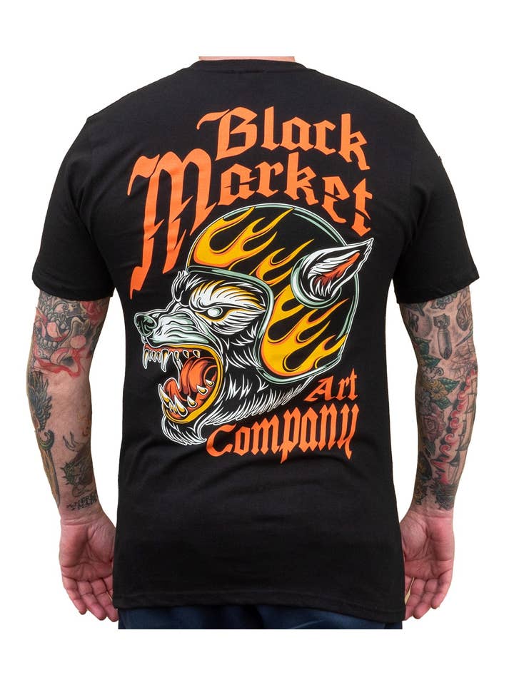 Noir Vitesse du Loup - T-shirt Graphique pour Homme en vente sur Faire