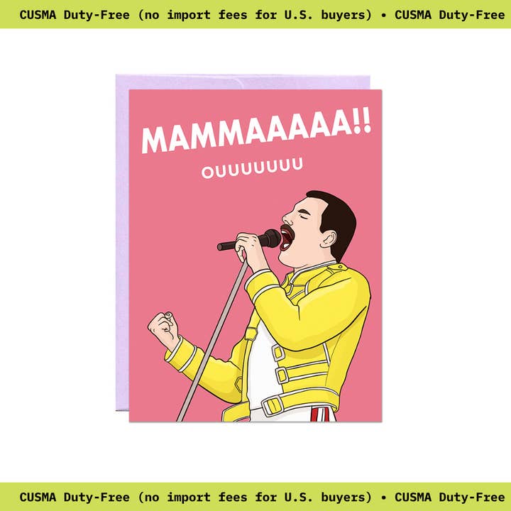 Party Mountain Paper co. - Wholesale Mother's Day Card - Freddie Mamma! | Mother's Day Card