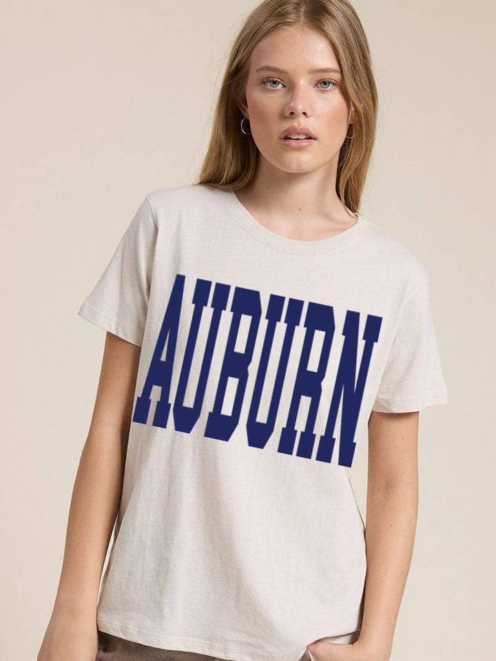 Auburn Graphic S/S Premium Cotton Reg Fit Tee for wholesale by Foryeri