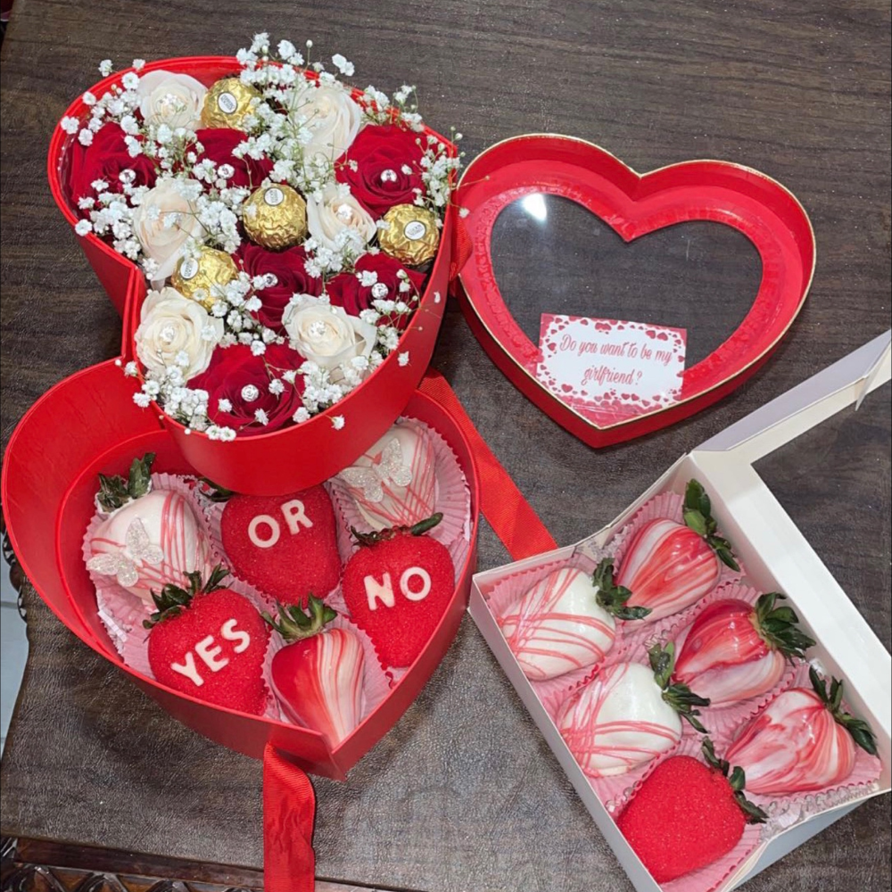 UNIKPACKAGING - Vendita all'ingrosso Confezioni regalo - Scatola a Cuore a Doppio Strato con Fodera per Regali e Fiori7