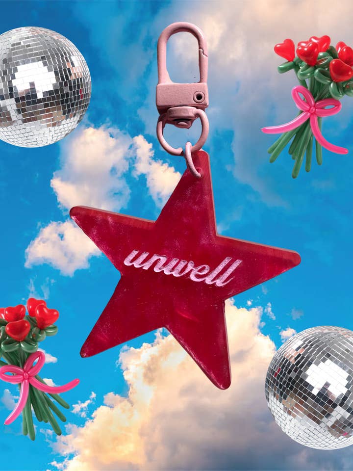 Unwell Keychain for wholesale by No Guts No Glory Jewelry + Co