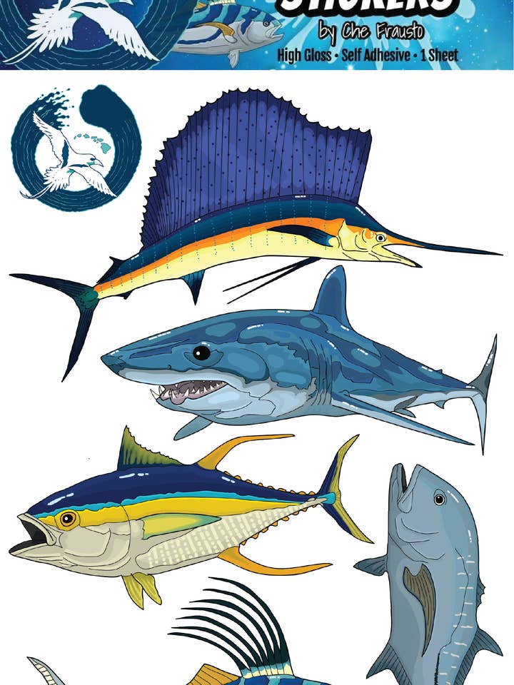 Fish Sticker Sheet for wholesale by Advance Wildlife Education LLC