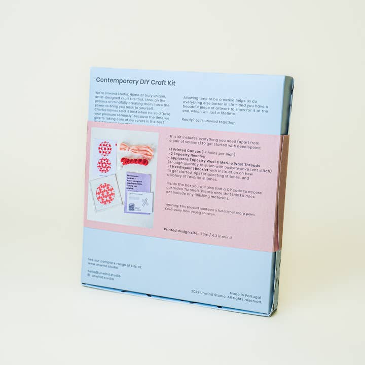 Unwind Studio - Wholesale DIY Craft Kit - Reflections Needlepoint Ornament Kit
