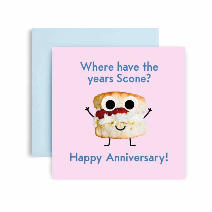 Huxters - Wholesale Anniversary Card - Where Have the Years Scone - Funny Anniversary Card