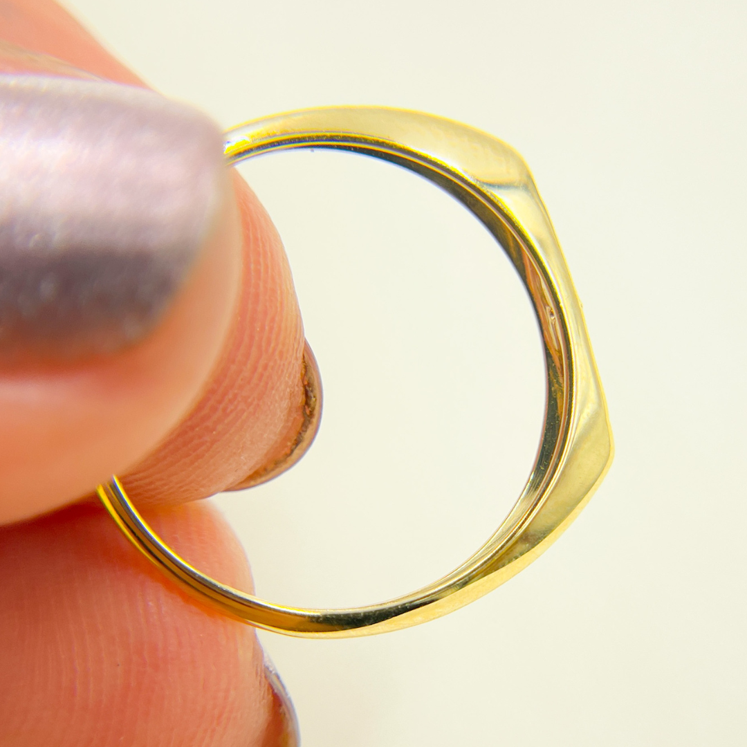 Yellow 14K Solid Gold Diamond Ring. ZGG702 for wholesale on Faire2