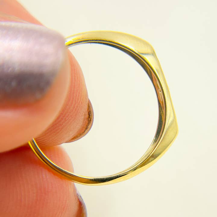 Yellow 14K Solid Gold Diamond Ring. ZGG702 for wholesale on Faire2