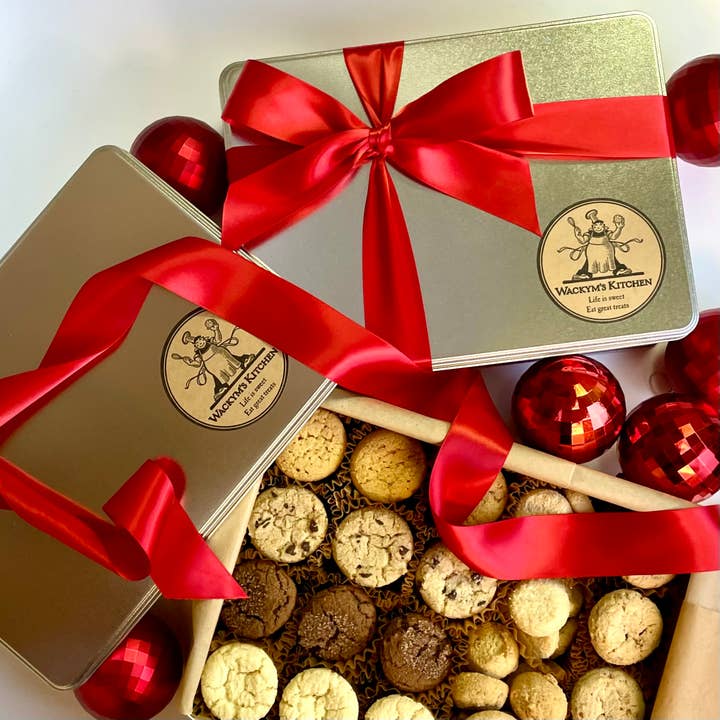 Grand Platinum Gift Tin - Assorted Cookies - 26 oz for wholesale by Wackym's Kitchen