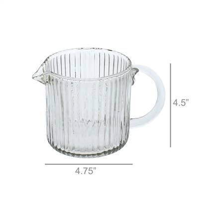 Glass Pitcher - Ribbed for wholesale by HomArt