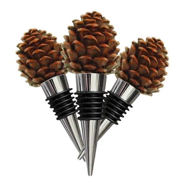 Angel Alert 911 Non-Profit Organization - Wholesale Wine Stopper - Rustic Pine Cone Wine Stoppers