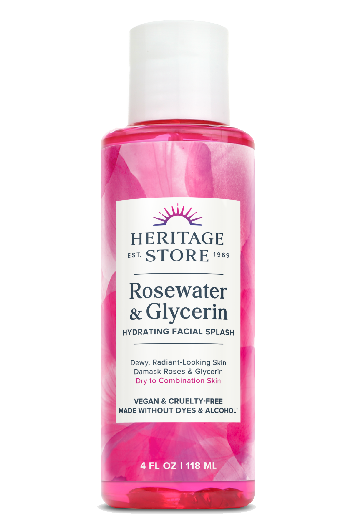 Heritage Store - Wholesale Face & Body Mist/Water - Rosewater & Glycerin 2oz/4oz/8oz12