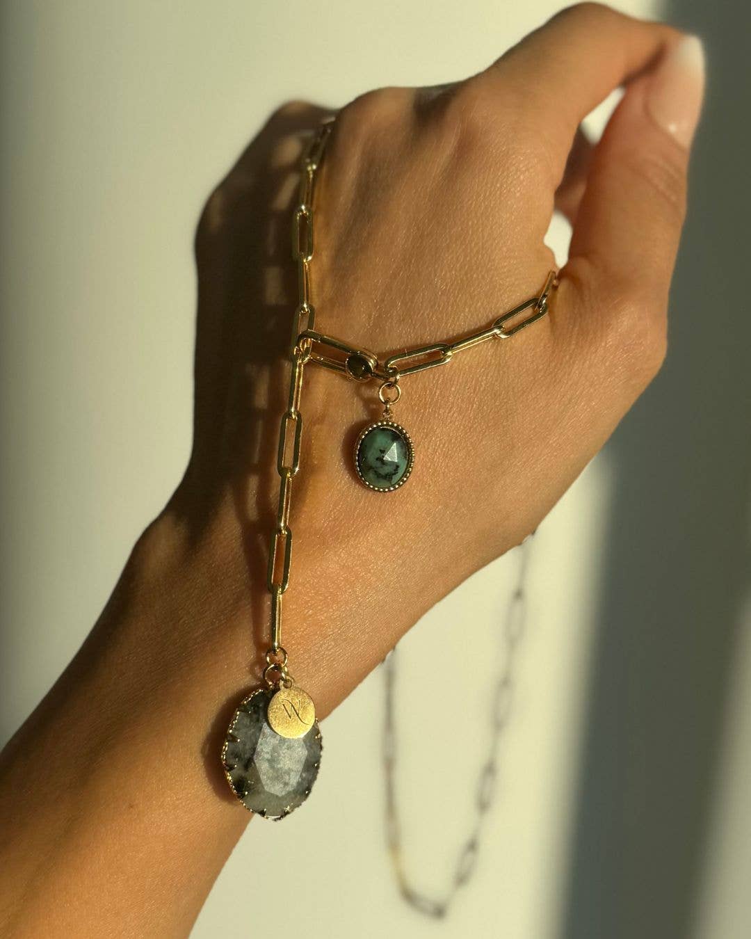 WILYMI Jewelry Co - Wholesale Pendant/Charm Necklace - Labradorite & Ruby Zoisite Necklace | 18k Gold Filled 6