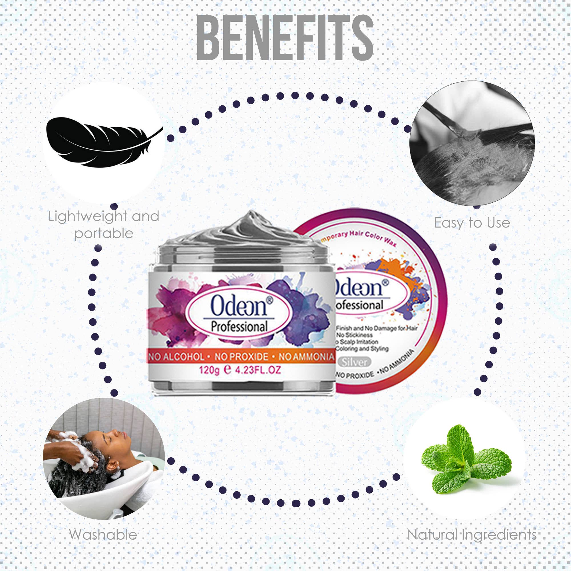 UB BRANDS INC - Wholesale Hair Dye - Odeon Silver Hair Color Wax – Hair Dye for All Hair Types2