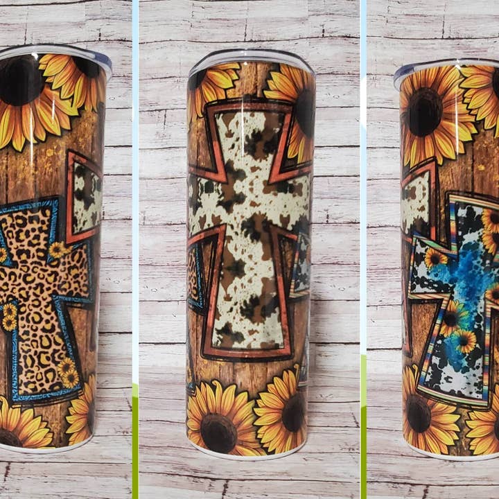 Gobelet de 20 onces ~ Western Cross pour la vente par Paxton's One Stop Shop LLC