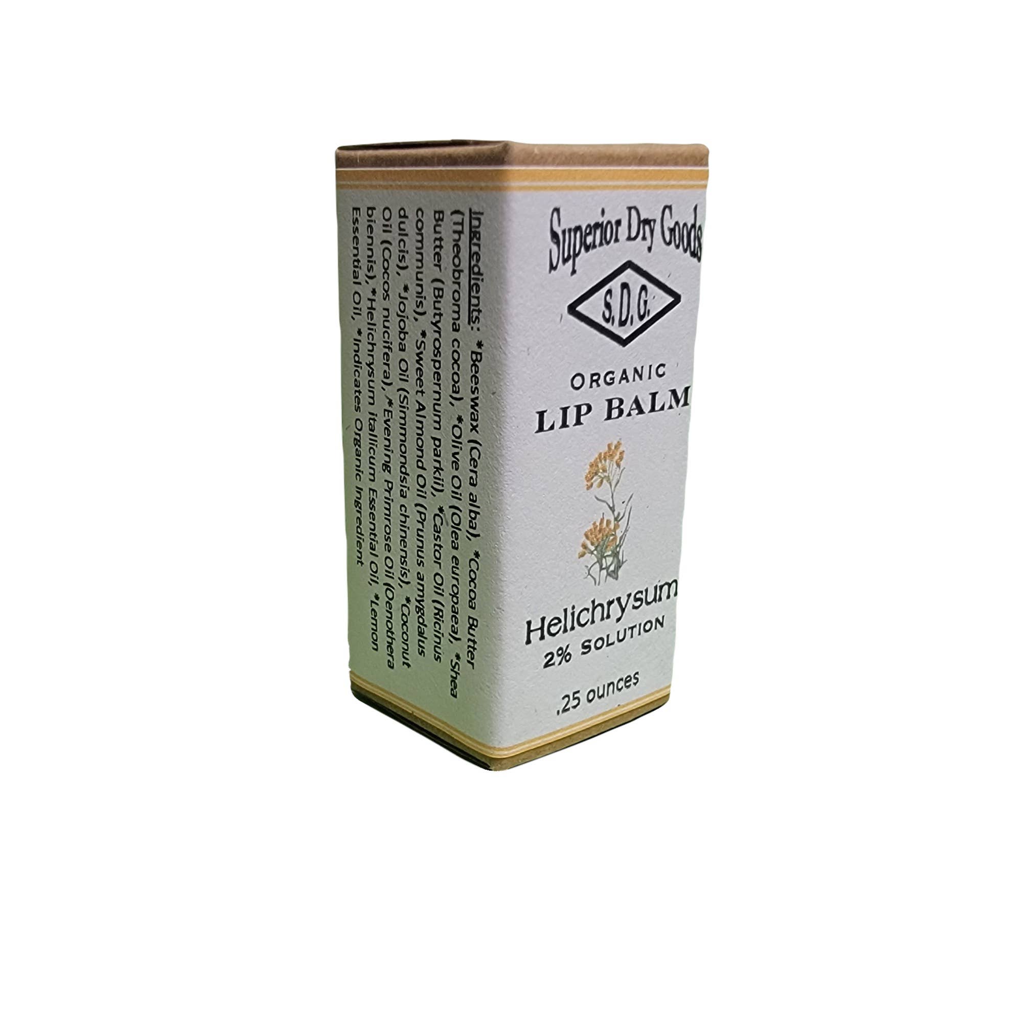 Superior Dry Goods - Wholesale Lip Balm - Helichrysum Lip Balm | Paperboard Tube | Natural & Organic5