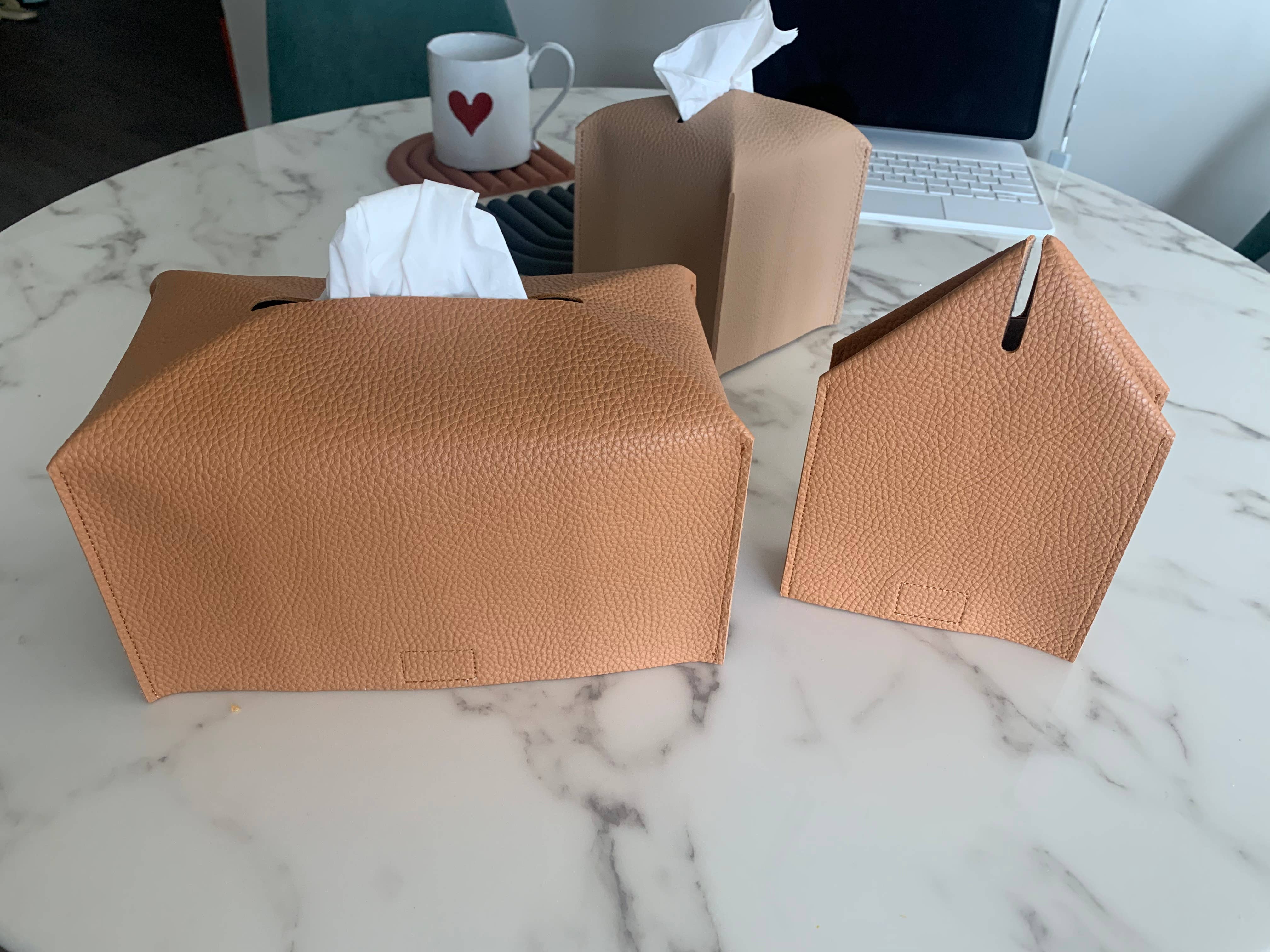 Zora Botanica - Vente Boîtes à mouchoirs - Housse en cuir végan pour boîte de mouchoirs rectangulaire5