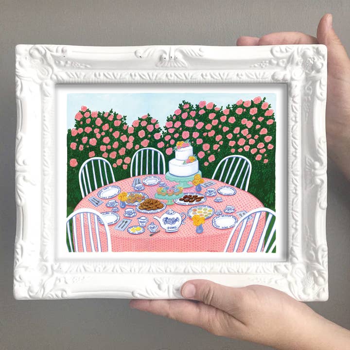 Garden Tea Party Print for wholesale by Natalie Walser