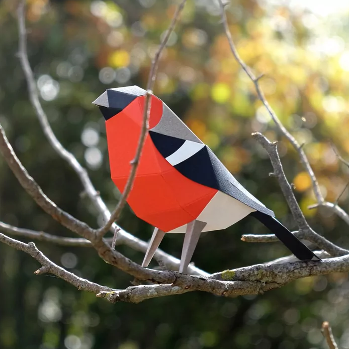 PLEGO - Wholesale DIY Craft Kit - PYRRHULA PYRRHULA - paper bird3