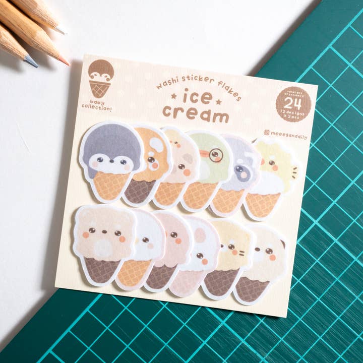 Notmehmehstudio - Wholesale Sticker - Baby Ice-cream Washi Sticker Flakes5