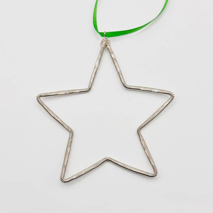 Bass String Star Ornament for wholesale by Middle Sister Designs
