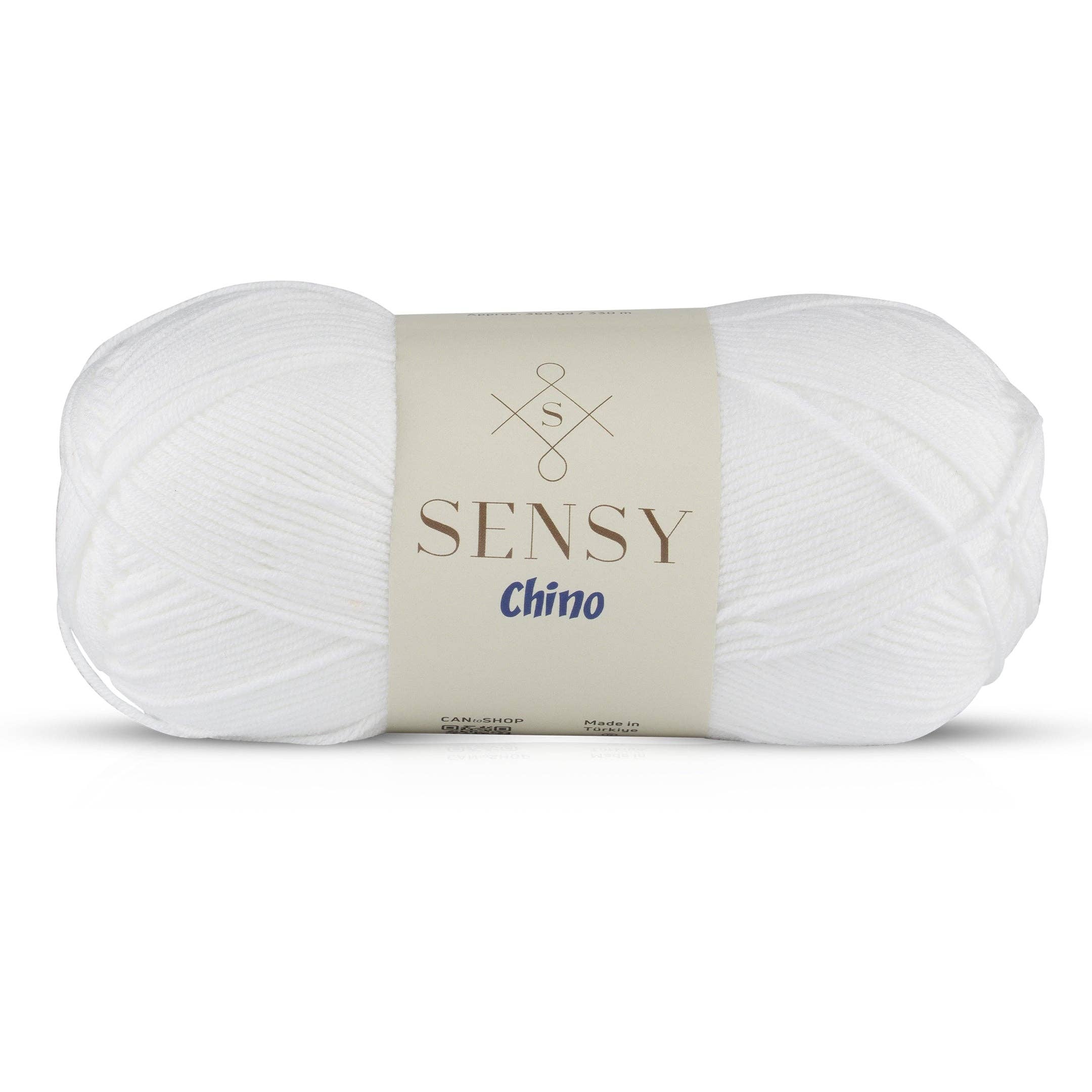 Sensy - Wholesale Yarn - Sensy Chino Soft Cotton Yarn, 3.5 oz, 360 Yards, Gauge 2 Fin32