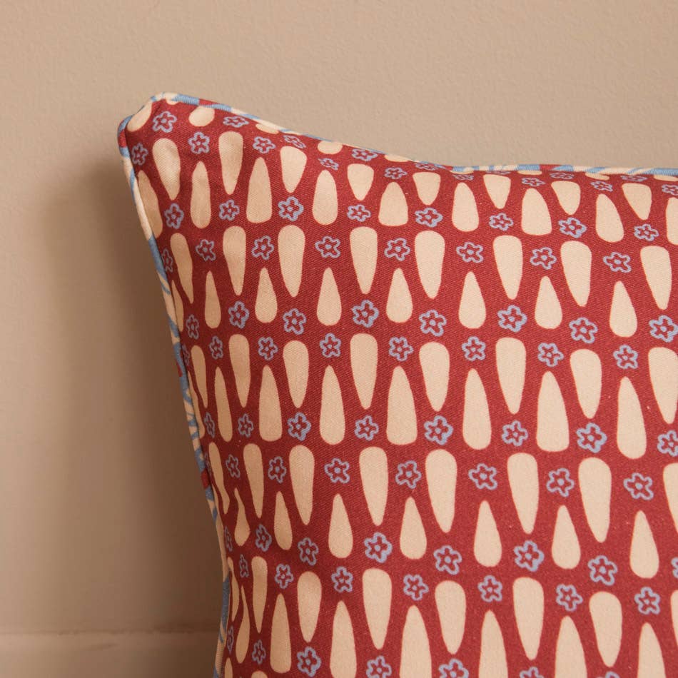 Mahe Homeware - Wholesale Throw/Decorative Pillow - Blue Pop Floral Cushion 40x604