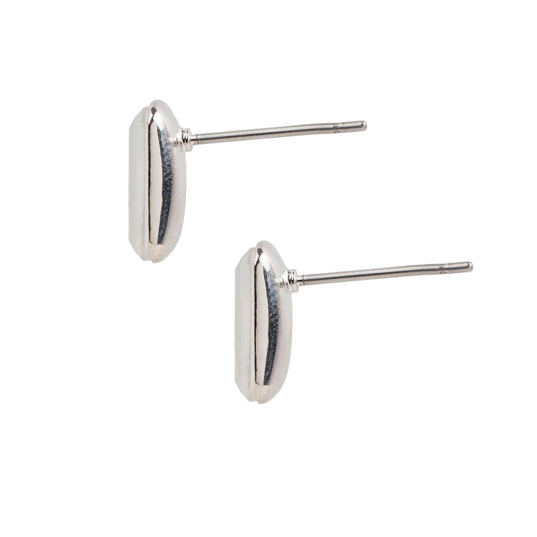 SAACHI – wholesale Stud/post earrings – Prism Baguette Pearl Gemstone Mini Stud Earring1